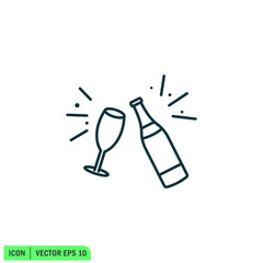 champagne icon vector illustration simple design element