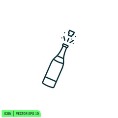champagne icon vector illustration simple design element