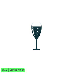 champagne icon vector illustration simple design element