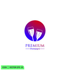 champagne icon vector illustration simple design element