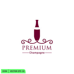 champagne icon vector illustration simple design element