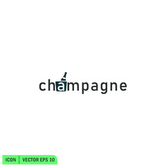 champagne icon vector illustration simple design element