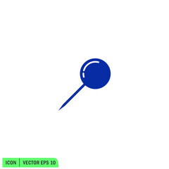 pushpin icon vector illustration simple design element