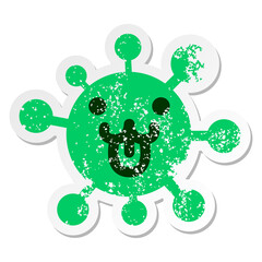 simple panting pet virus distressed sticker