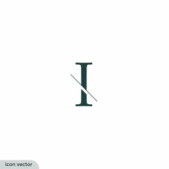 i letter information symbol icon vector illustration logo template