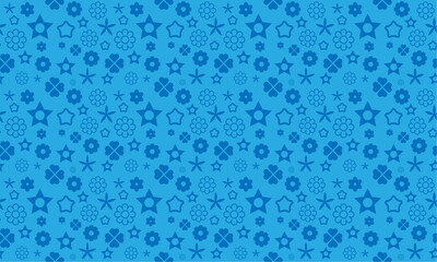 Blue illustration pattern with geometric form.