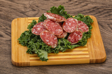 Iberian pork Fuet sausage slices