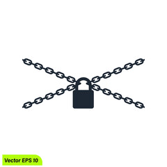 chain and padlock icon symbol