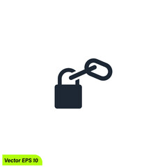 chain and padlock icon symbol