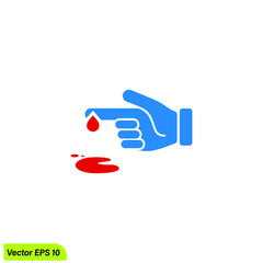 diabetes care icon symbol logo template