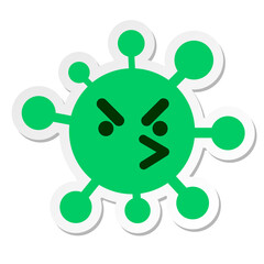 annoyed bird virus sticker
