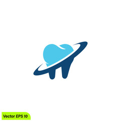 tooth icon dentist symbol logo template simple design element