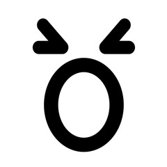 simple shouting face icon