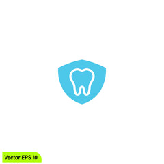tooth icon dentist symbol logo template simple design element