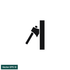 axe icon vector illustration 