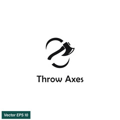 throw axe icon fire department icon vector illustration simple design element