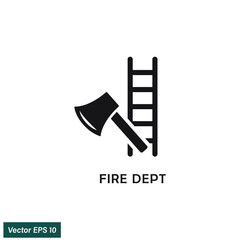 throw axe and ladder icon fire department icon vector illustration simple design element