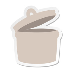 old metal garbage can sticker