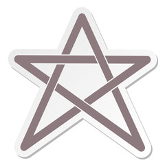 pentagram star sticker