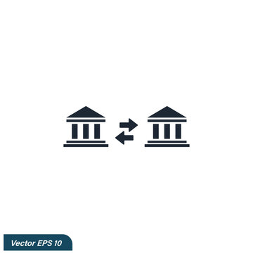 bank transfer icon symbol logo template