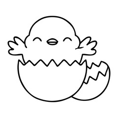 baby bird hatching from egg