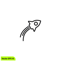rocket icon seo symbol vector illustration