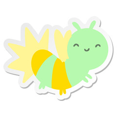 cute cartoon glow bug sticker