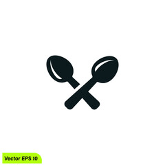 spoon icon vector illustration simple design element