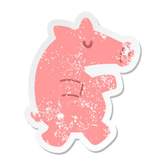 long snout pig grunge sticker