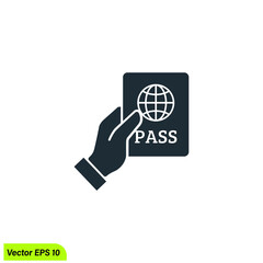 passport icon vector illustration logo template