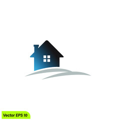home icon real estate symbol vector illustration logo template