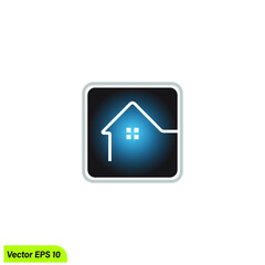 home icon real estate symbol vector illustration logo template