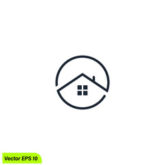 real estate building icon vector illustration logo template