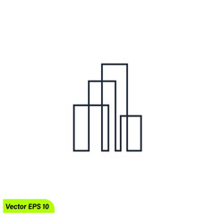real estate building icon vector illustration logo template