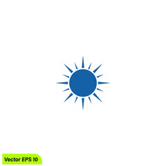 sun icon summer symbol vector illustration logo template