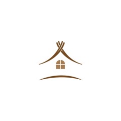 House icon logo simple design template vector