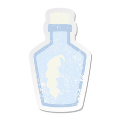 magical feather in bottle grunge sticker