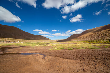 View from the scenic road to El Tatio Geysers, Chile