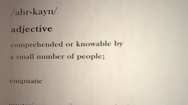 Arcane Definition