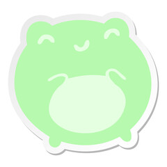 cute cartoon frog sticker