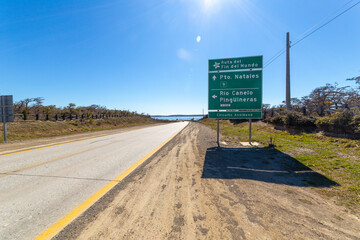 Scenic route from Punta Arenas, Chile, to Rio Gallegos, Argentina
