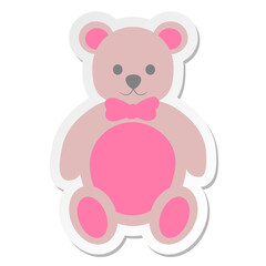 Obraz na płótnie Canvas valentine gift teddy bear sticker