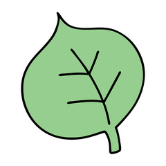 simple cartoon leaf