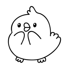 cute surprised baby bird