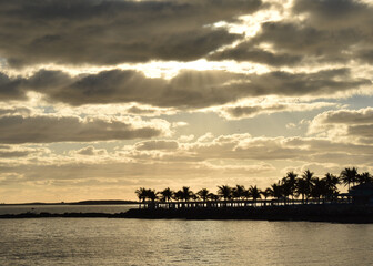 sunset over the sea