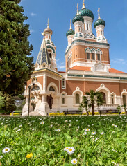 Eglise orthodoxe russe de Nice en France sur la Côte d'Azur - Русский православный собор Ниццы во Франции на Французской Ривьере - Russian Orthodox Cathedral of Nice in France on the French Riviera