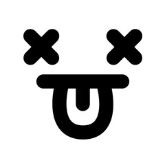 cute dead face icon