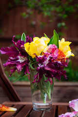 Bunch of Parrot Style Tulips