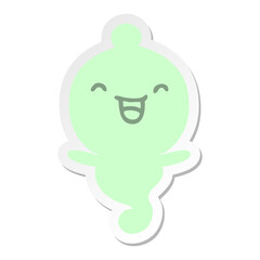 Obraz premium cute halloween ghost sticker