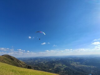 paragliding in the mountains